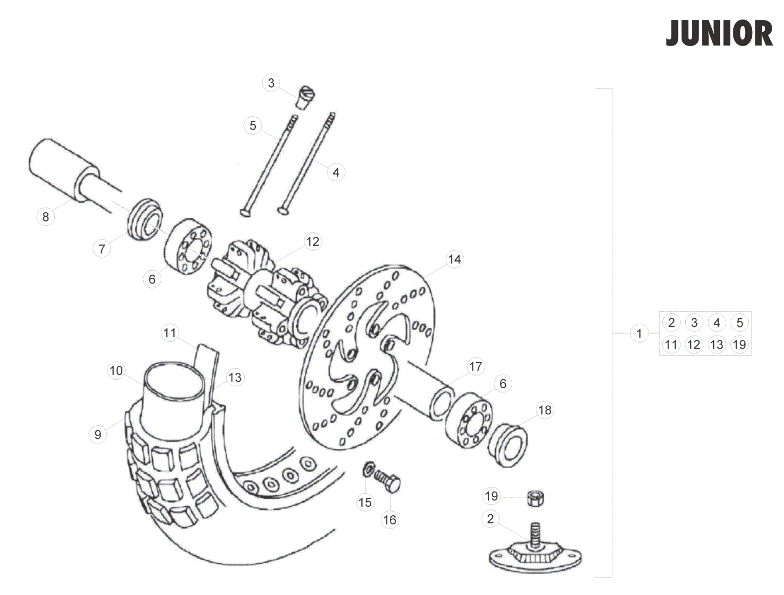 FRONT WHEEL (JUNIOR)
