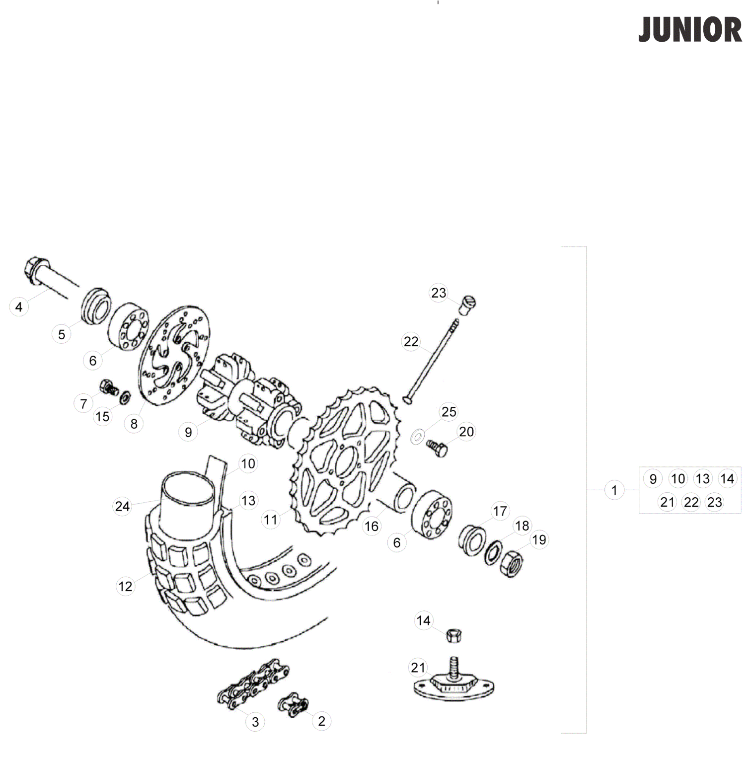 REAR WHEEL (JUNIOR)