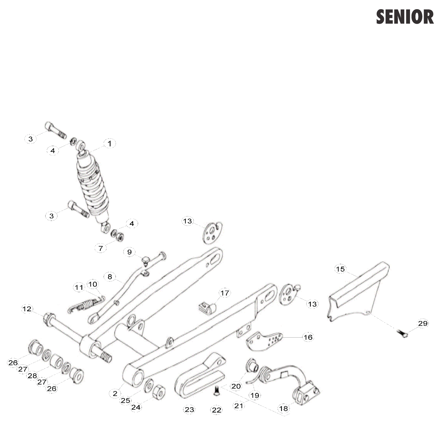 REAR SWING ARM (SENIOR)