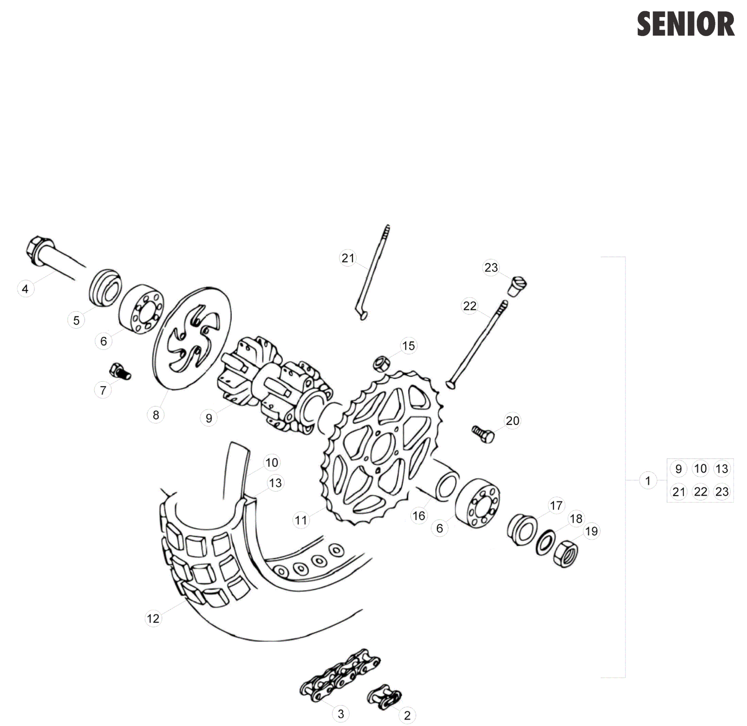 REAR WHEEL (SENIOR)