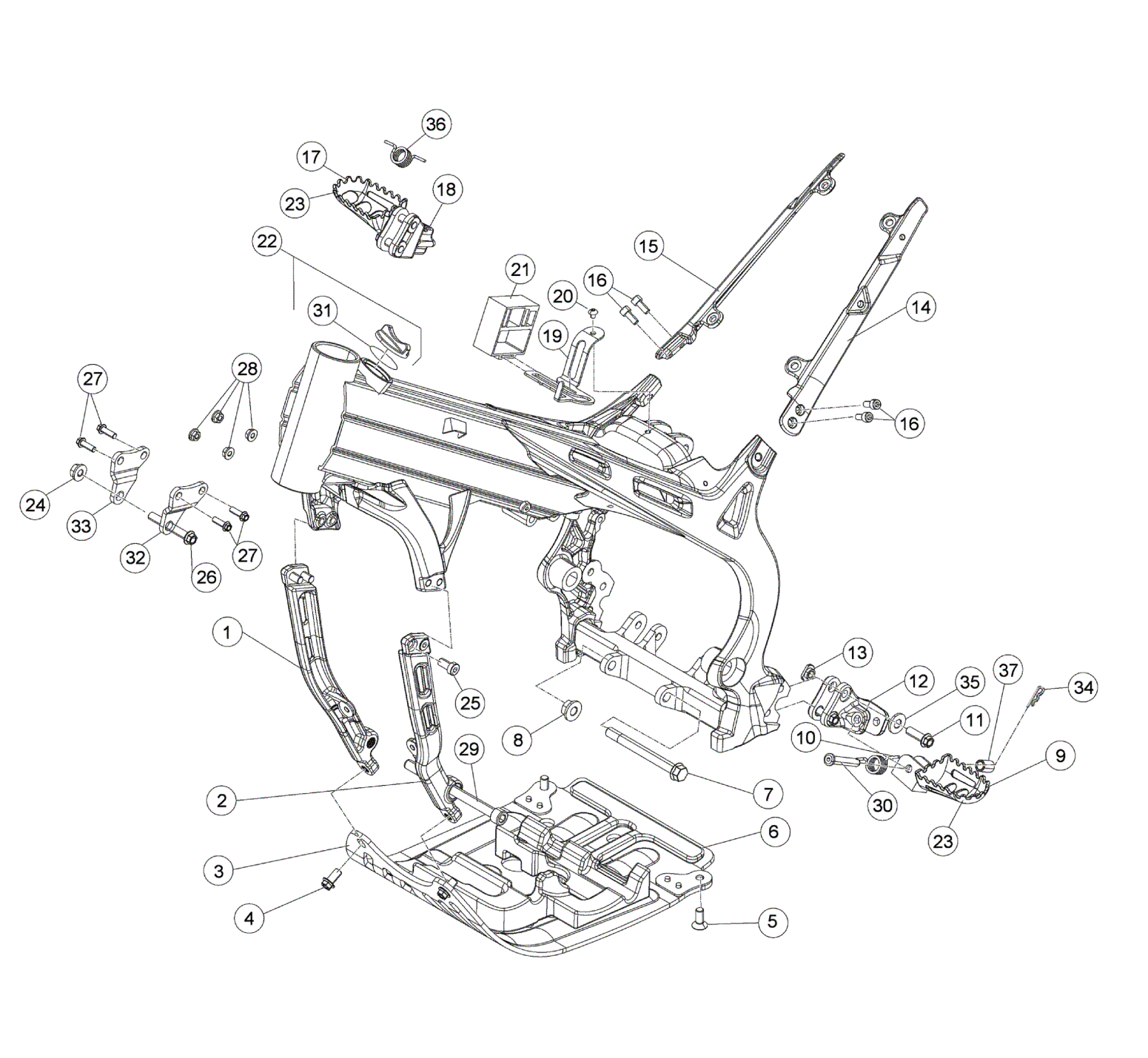 SUBFRAME - FOOTRESTS