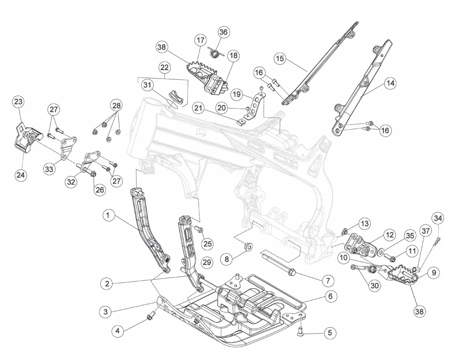 SUBFRAME - FOOTRESTS