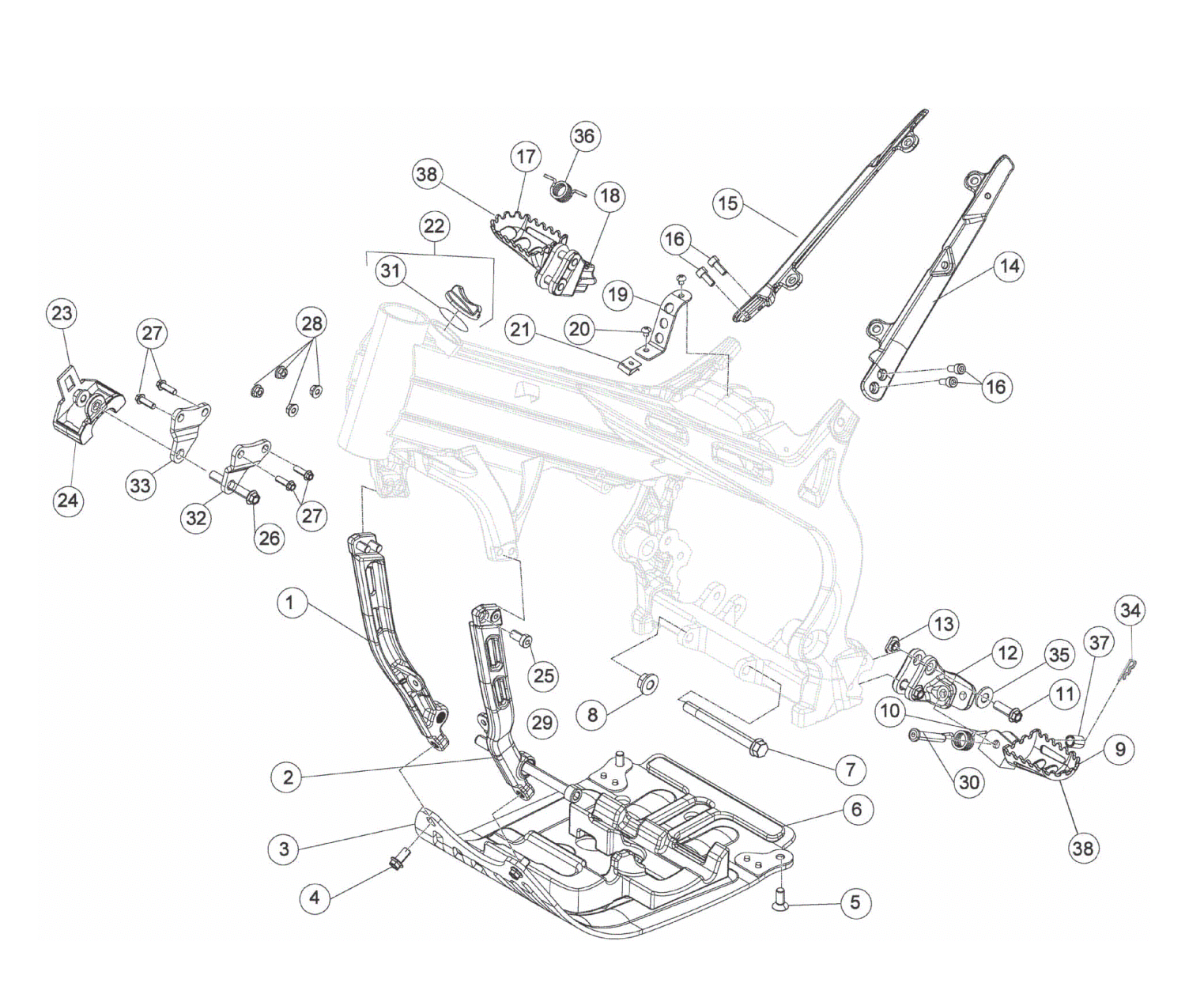 SUBFRAME - FOOTRESTS