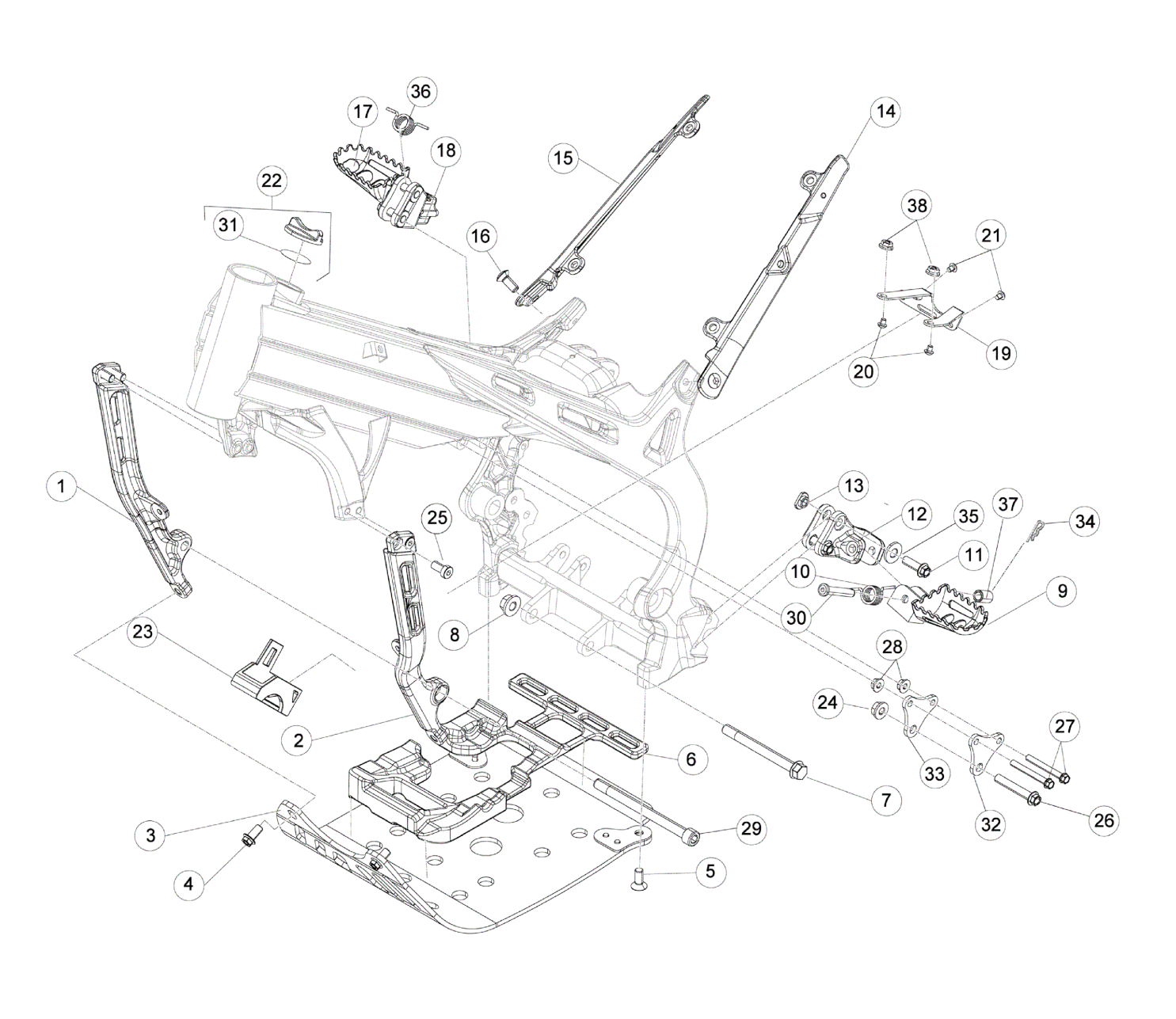 SUBFRAME - FOOTRESTS