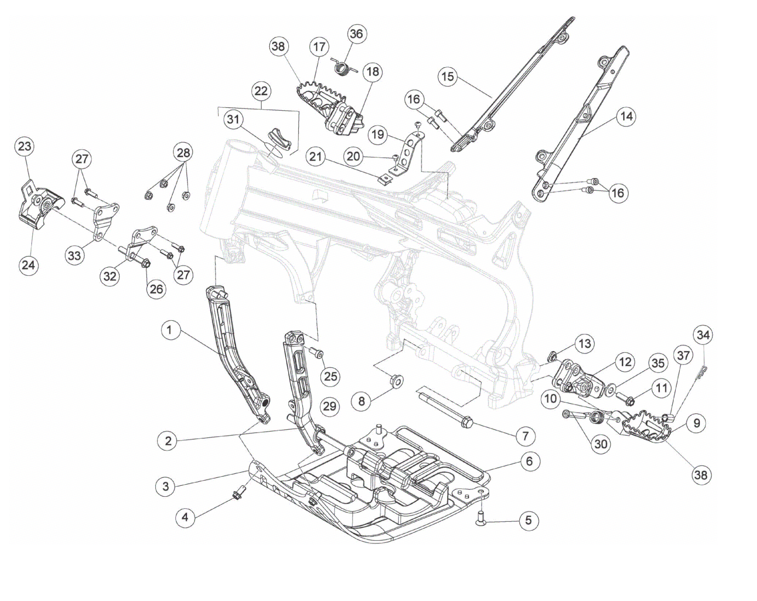 SUBFRAME - FOOTRESTS