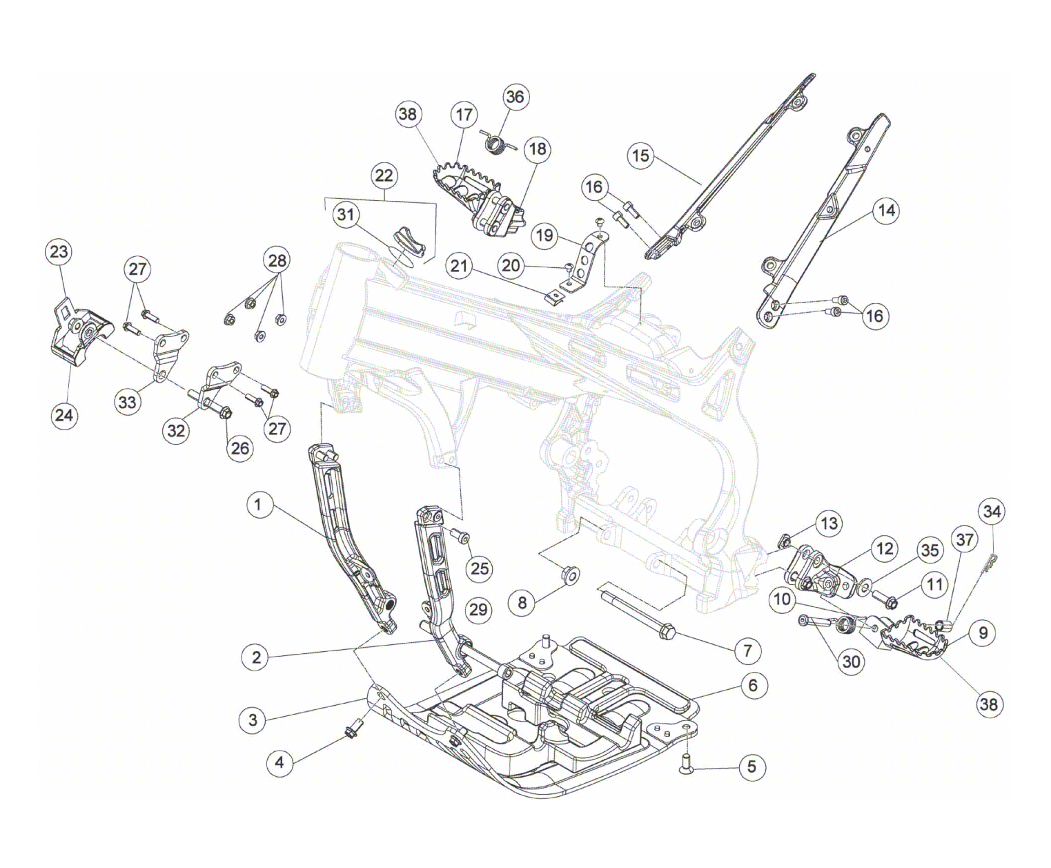 SUBFRAME - FOOTRESTS