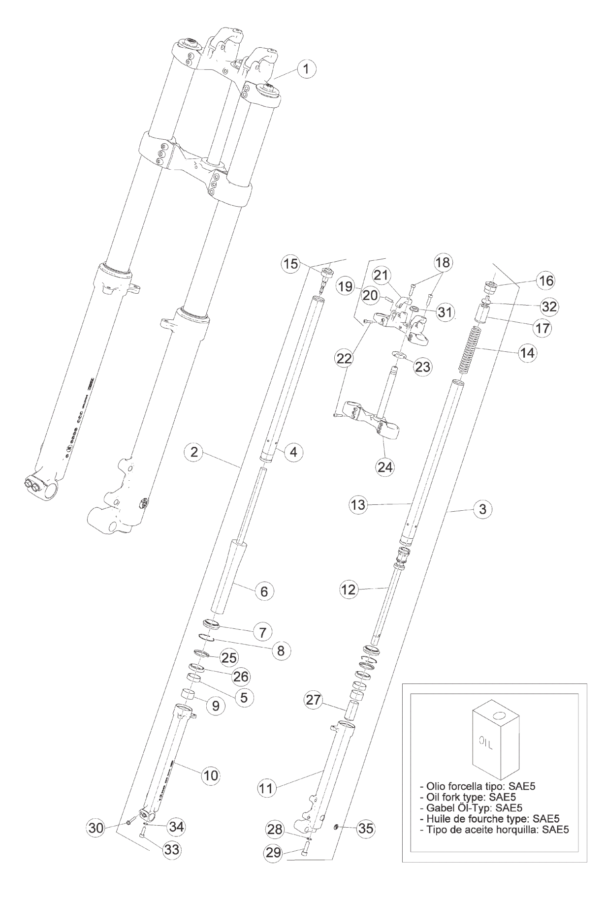 BETA OEM - EVO FORK PLATE PIN BETA OEM - EVO FORK PLATE PIN