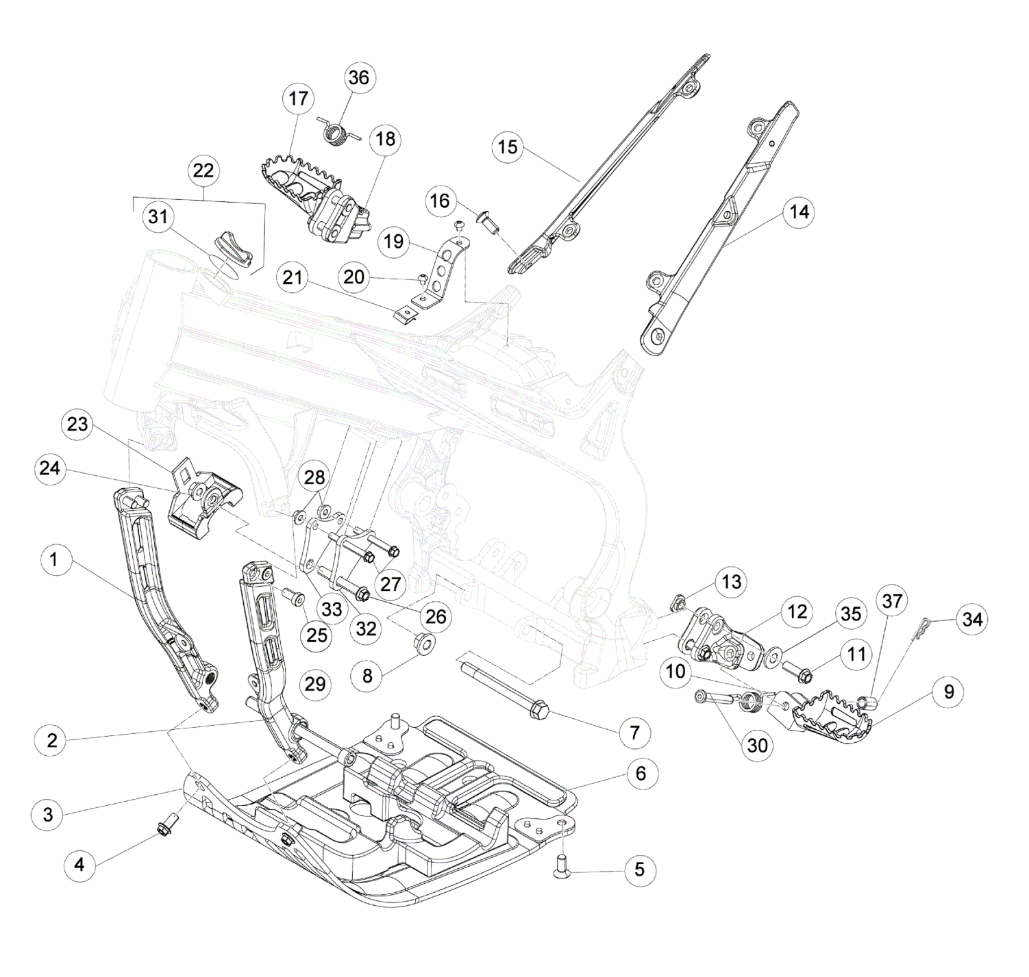 SUBFRAME - FOOTRESTS