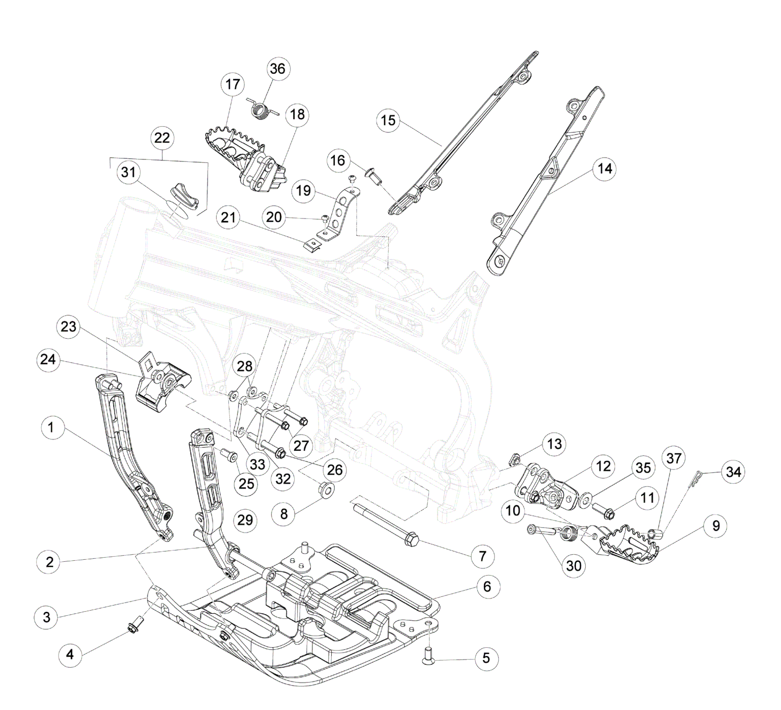 SUBFRAME - FOOTRESTS