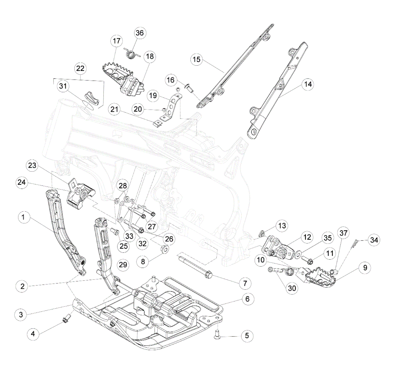 SUBFRAME - FOOTRESTS