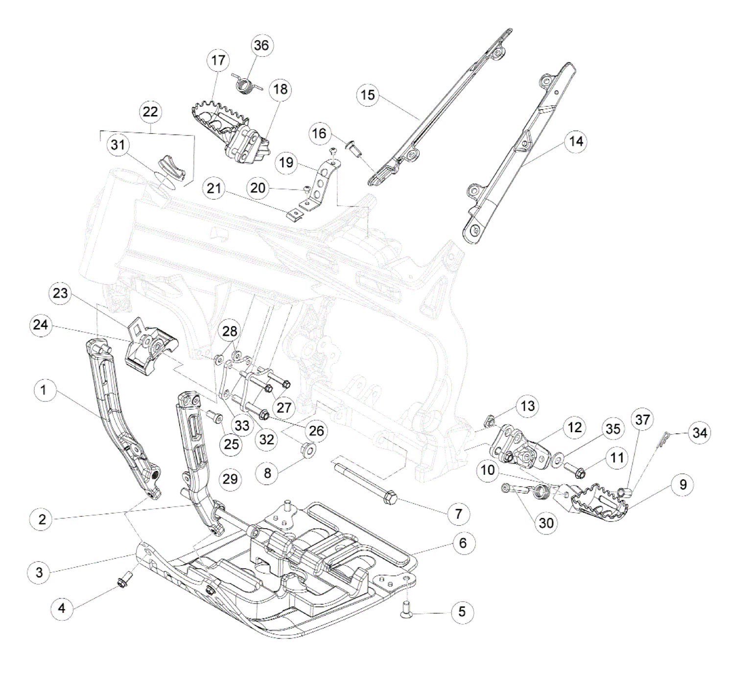 SUBFRAME - FOOTRESTS