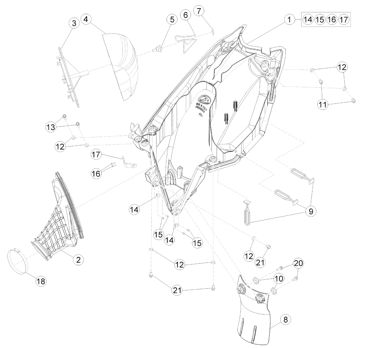 AIR BOX - REAR FENDER