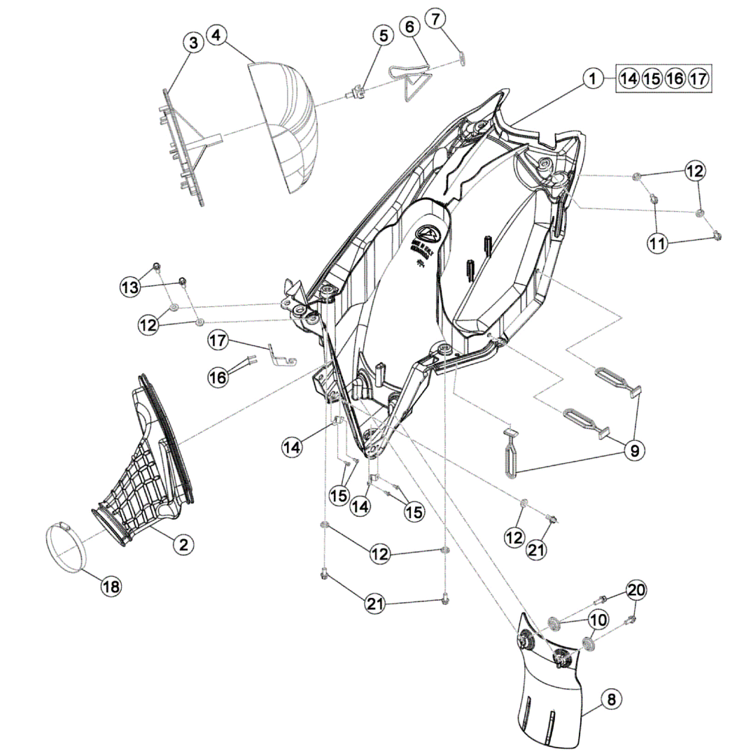 AIR BOX - REAR FENDER