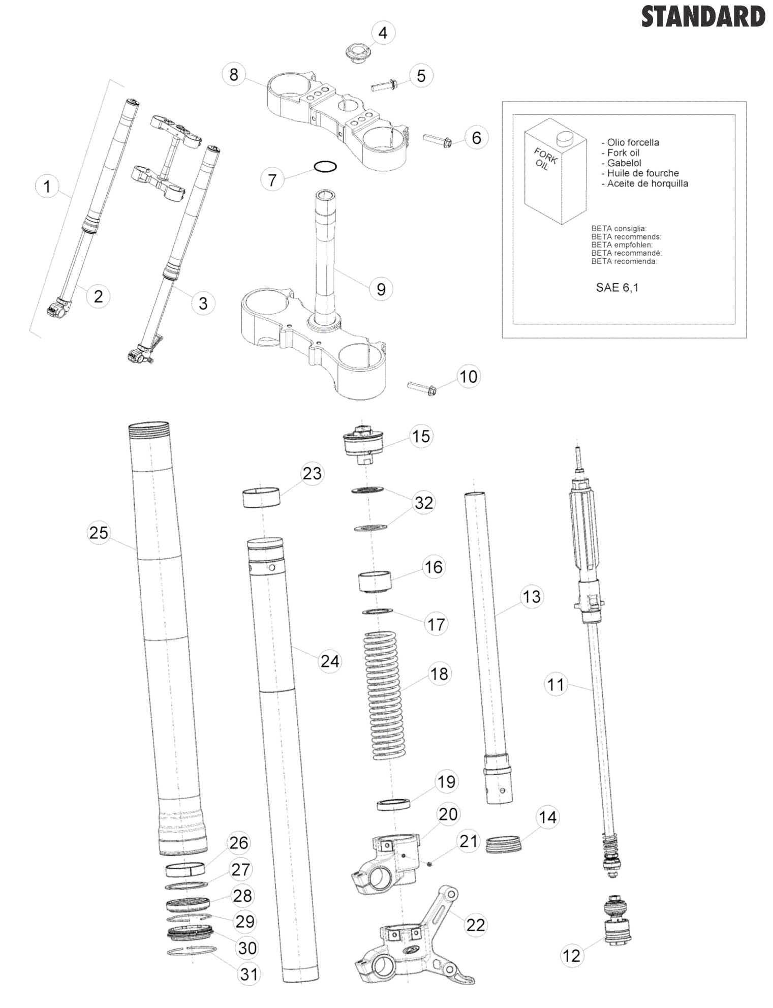 FRONT FORK (STD)