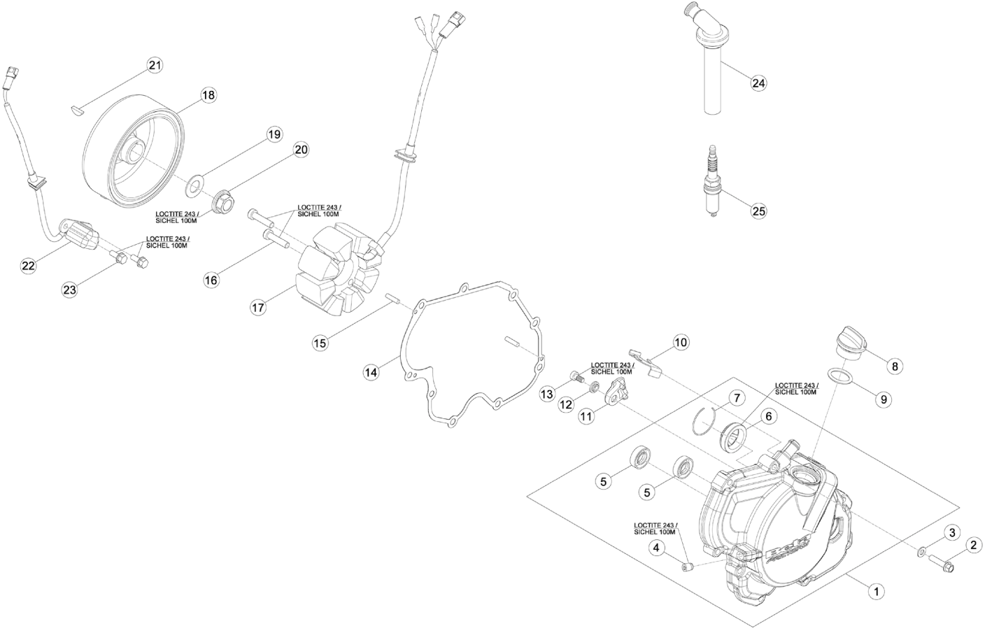 ALTERNATOR - ENGINE COVER