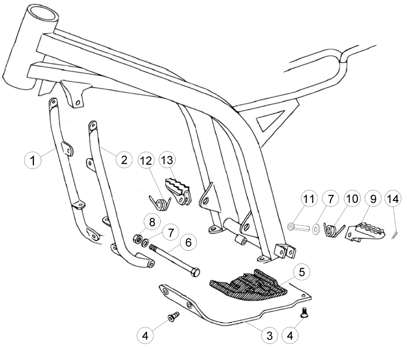 FRAMEPARTS FOOTRESTS (SENIOR)