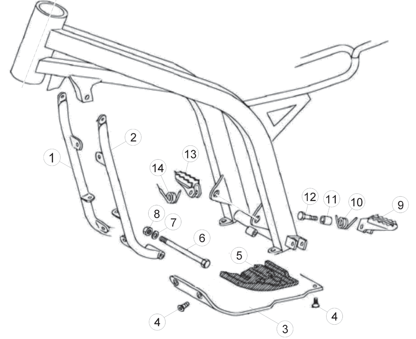 FRAMEPARTS FOOTRESTS (JUNIOR)