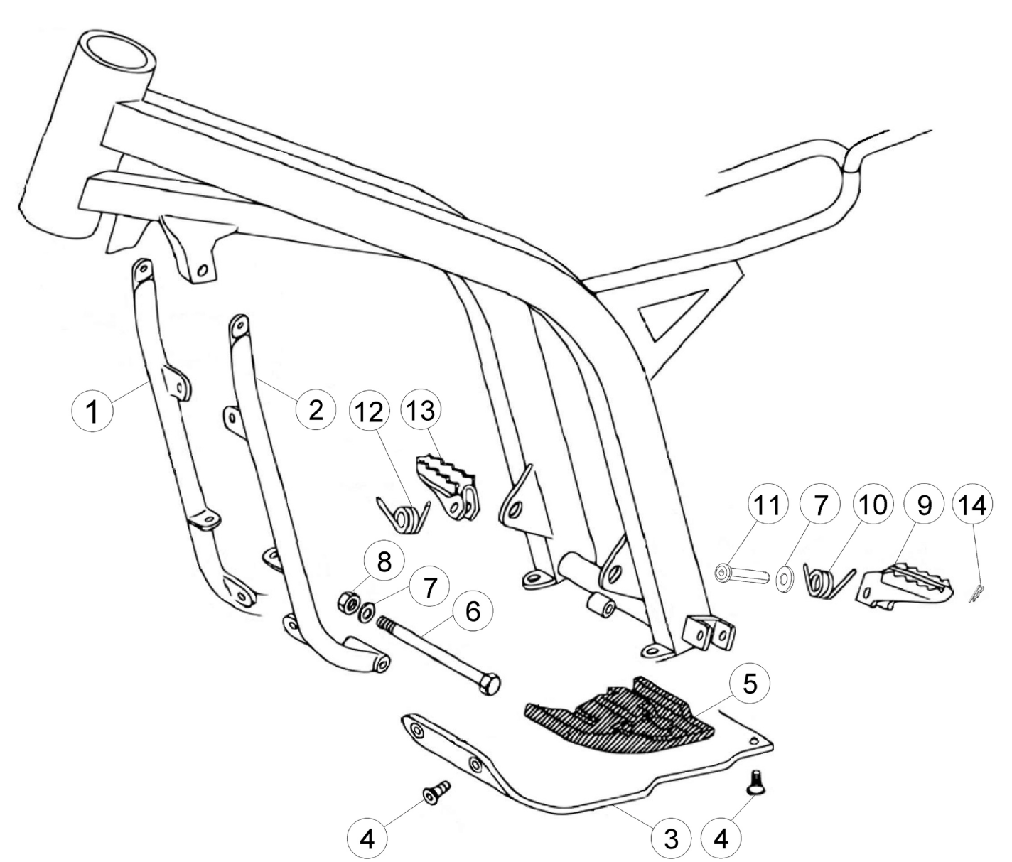 FRAMEPARTS FOOTRESTS (SENIOR)