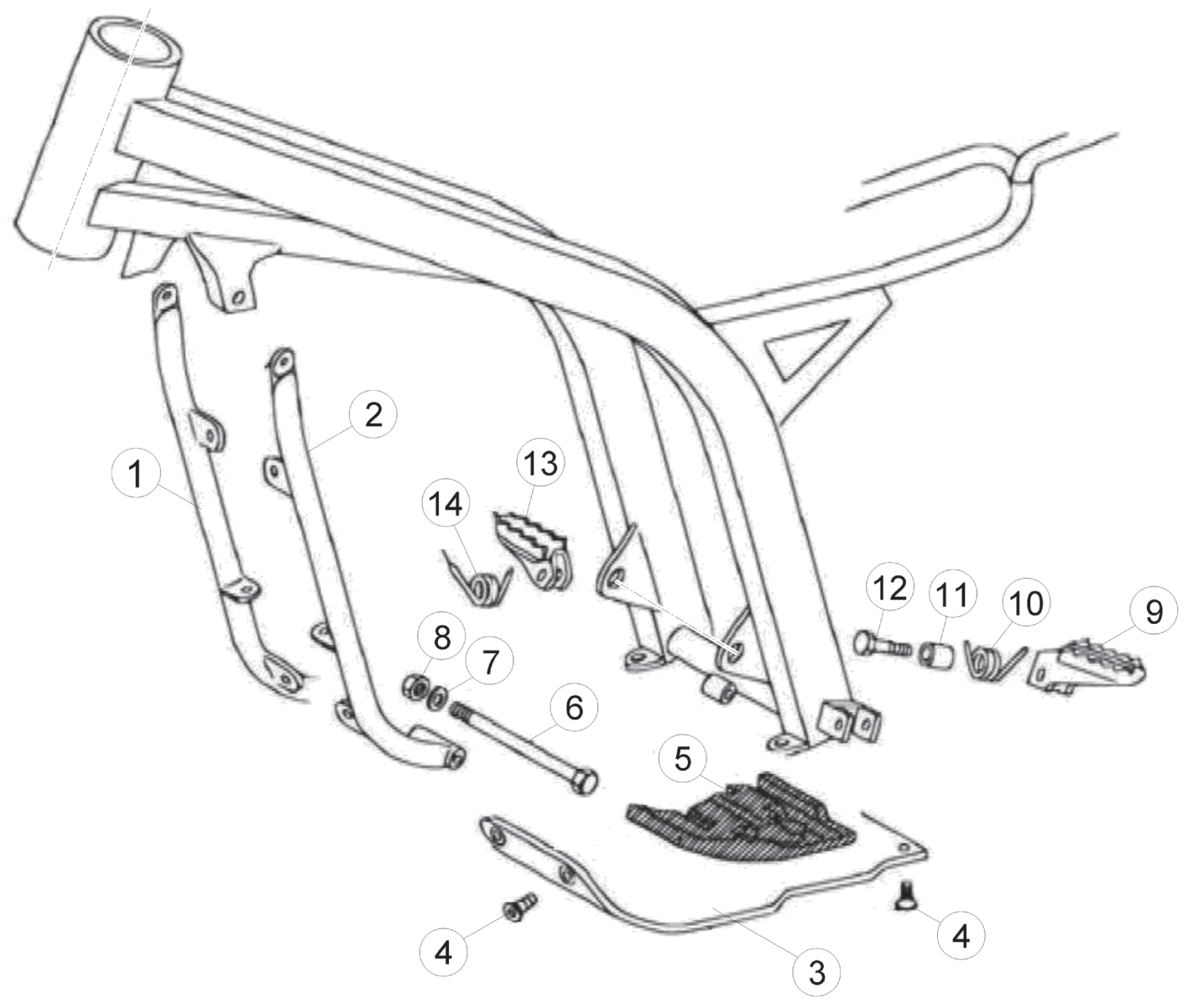 FRAMEPARTS FOOTRESTS (JUNIOR)