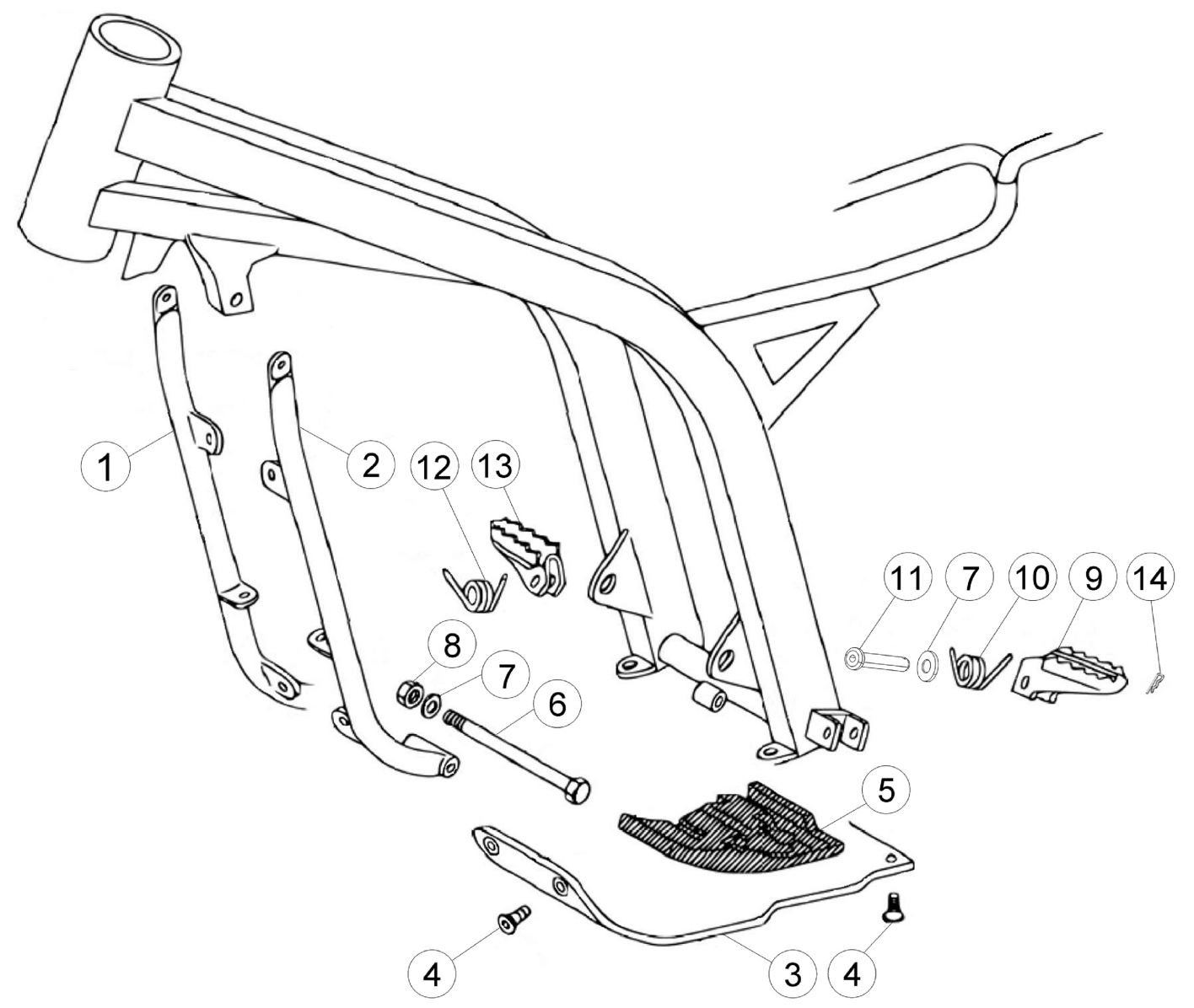FRAMEPARTS FOOTRESTS (SENIOR)
