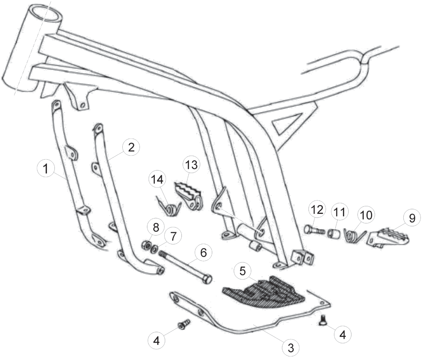 FRAMEPARTS FOOTRESTS (JUNIOR)