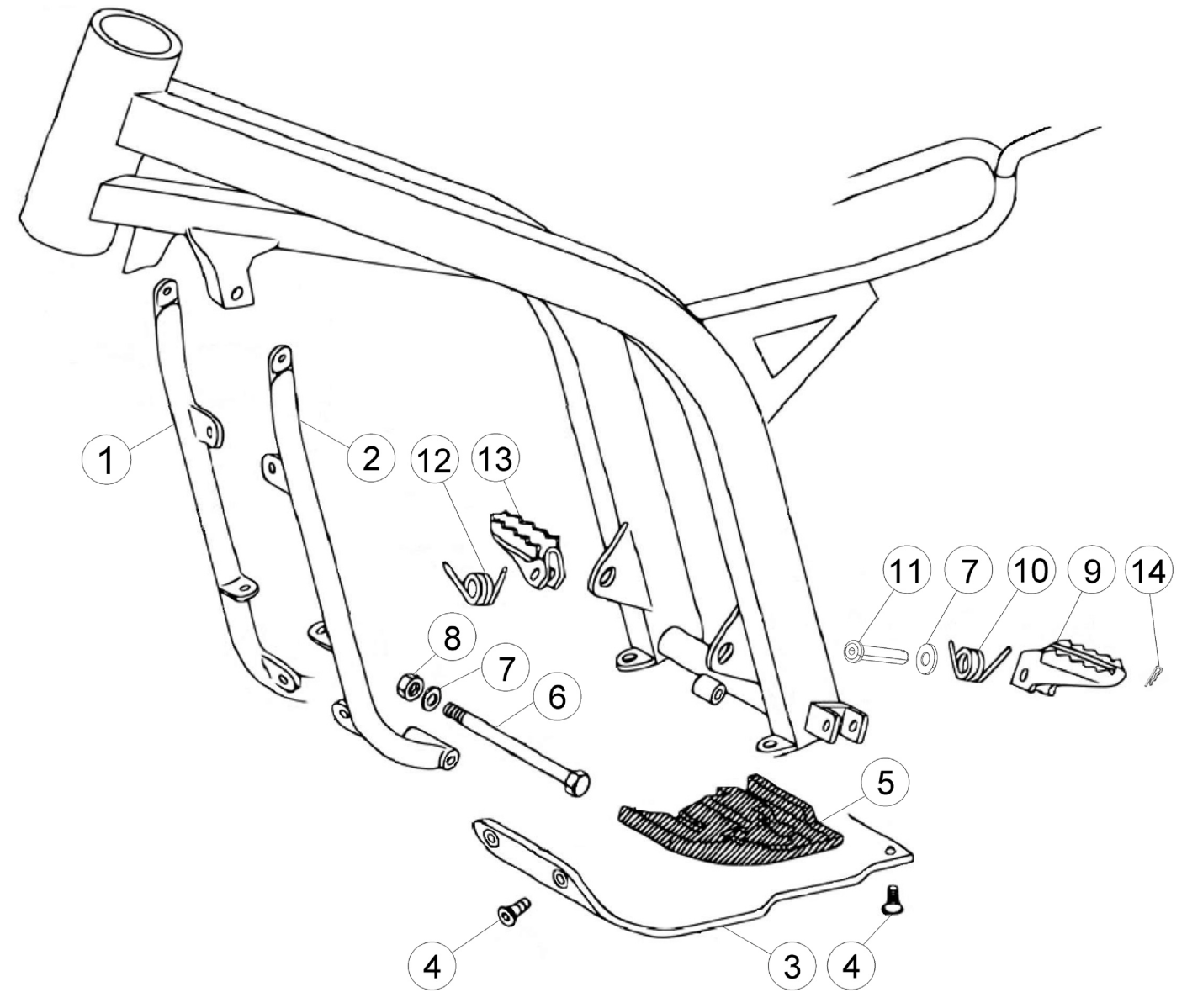 FRAMEPARTS FOOTRESTS (SENIOR)