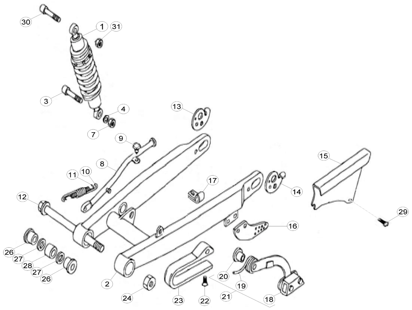 REAR SWING ARM (JUNIOR)