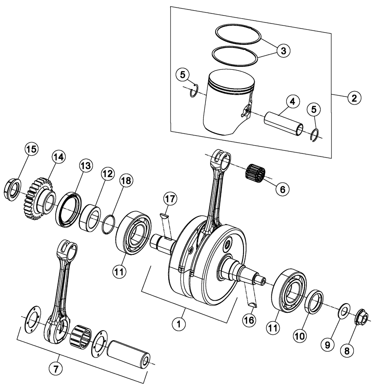 CRANKSHAFT - PISTON