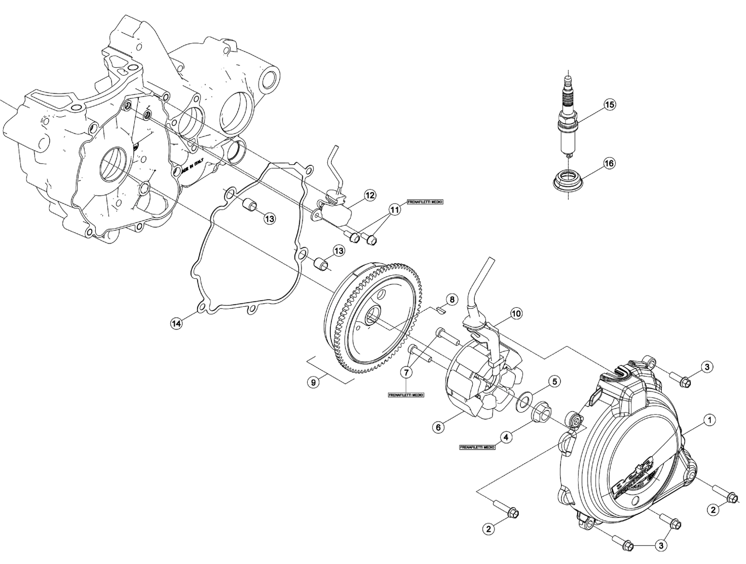 ALTERNATOR - ENGINE COVER