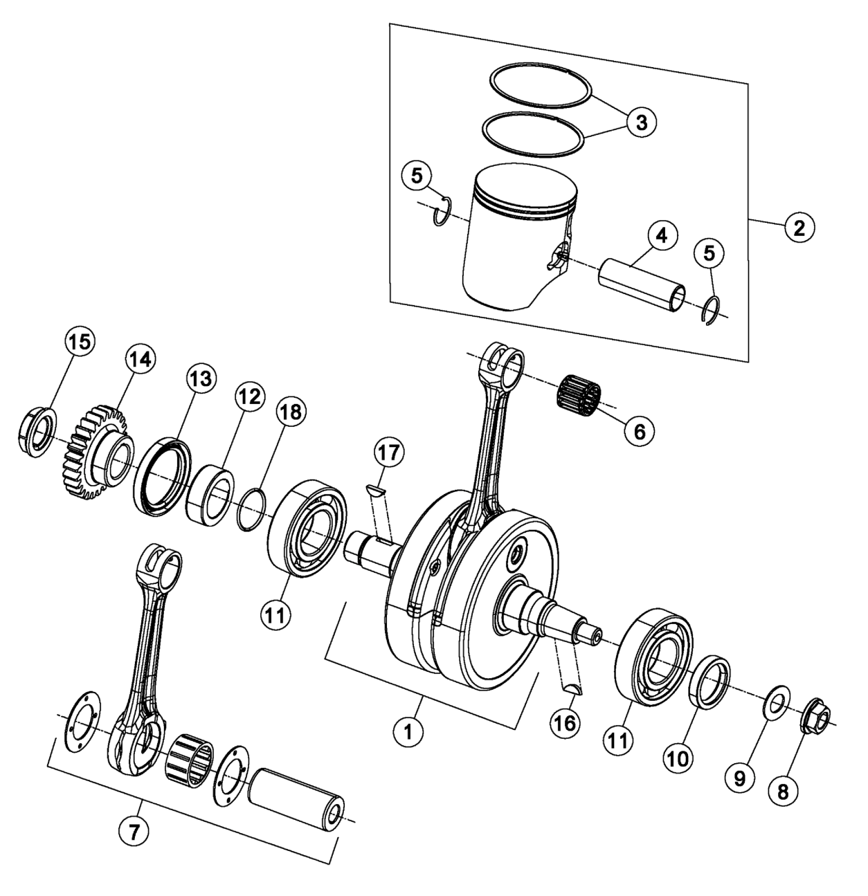 CRANKSHAFT - PISTON