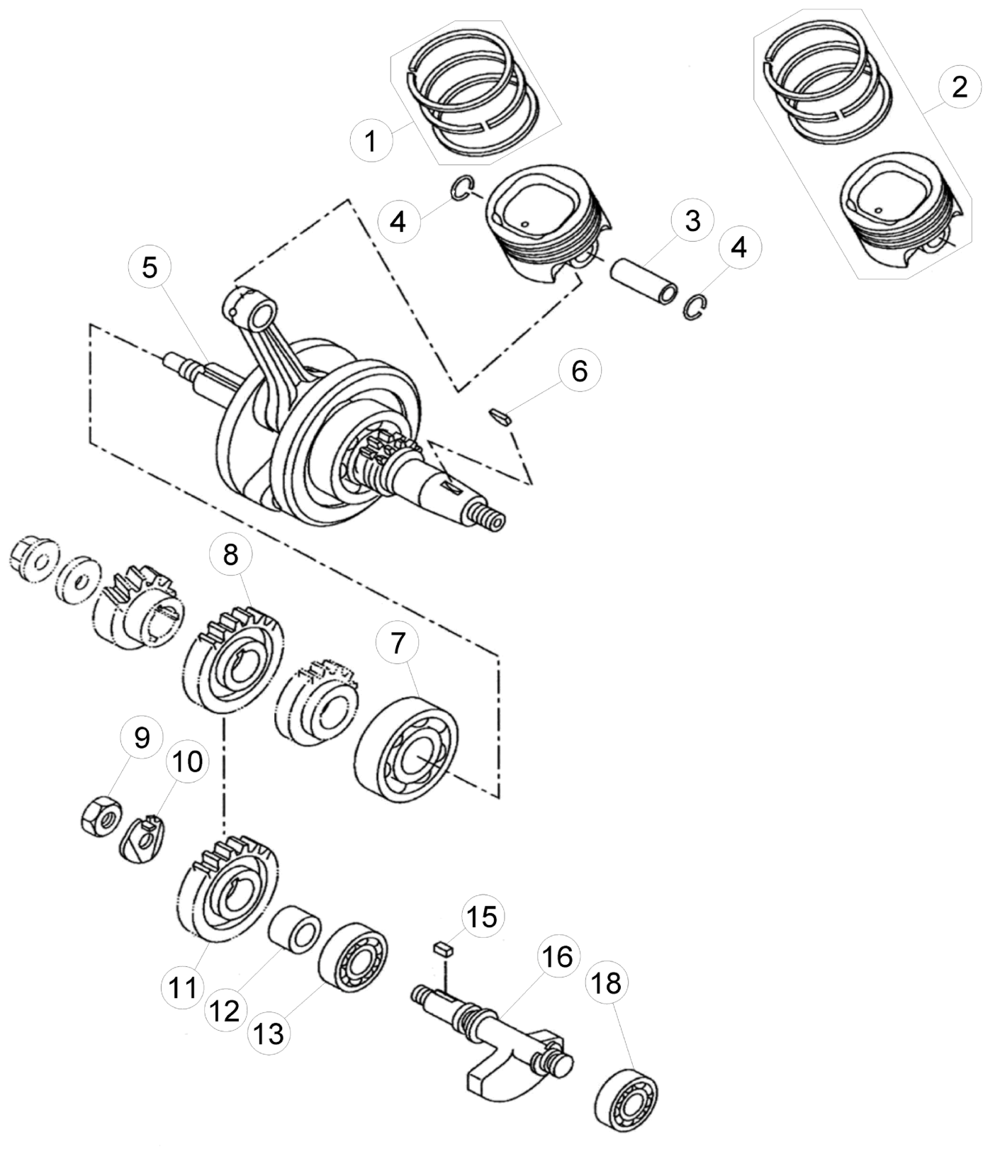 CRANKSHAFT - PISTON