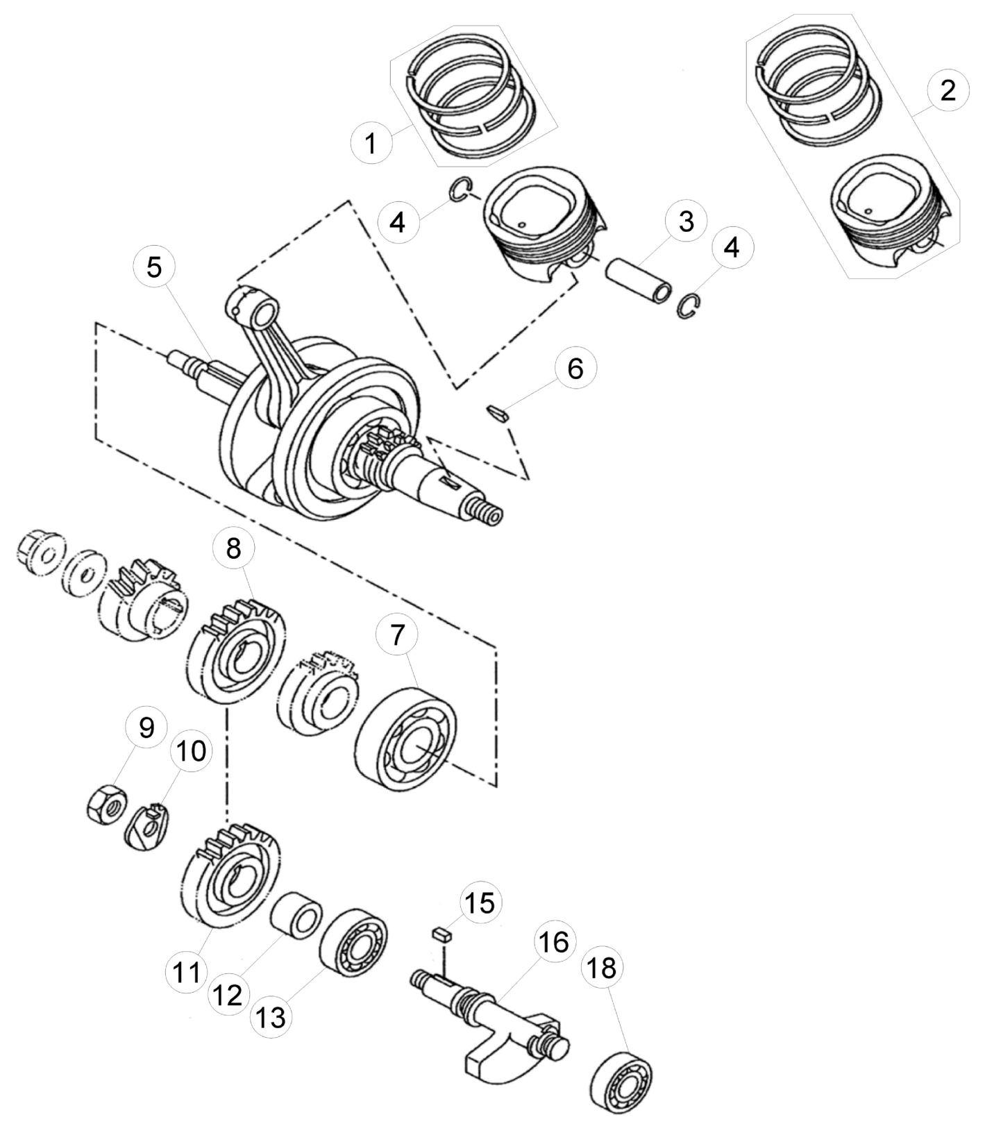 CRANKSHAFT - PISTON