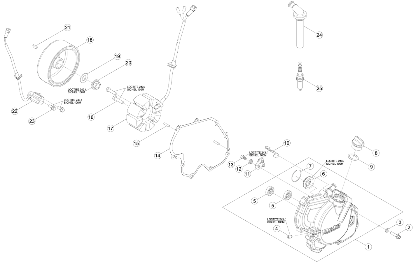 ALTERNATOR - ENGINE COVER