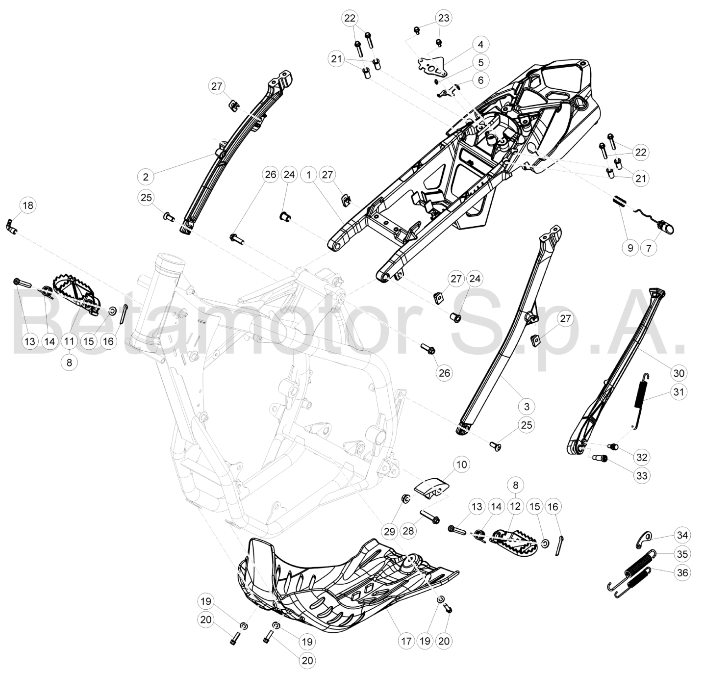 SUBFRAME FOOTRESTS