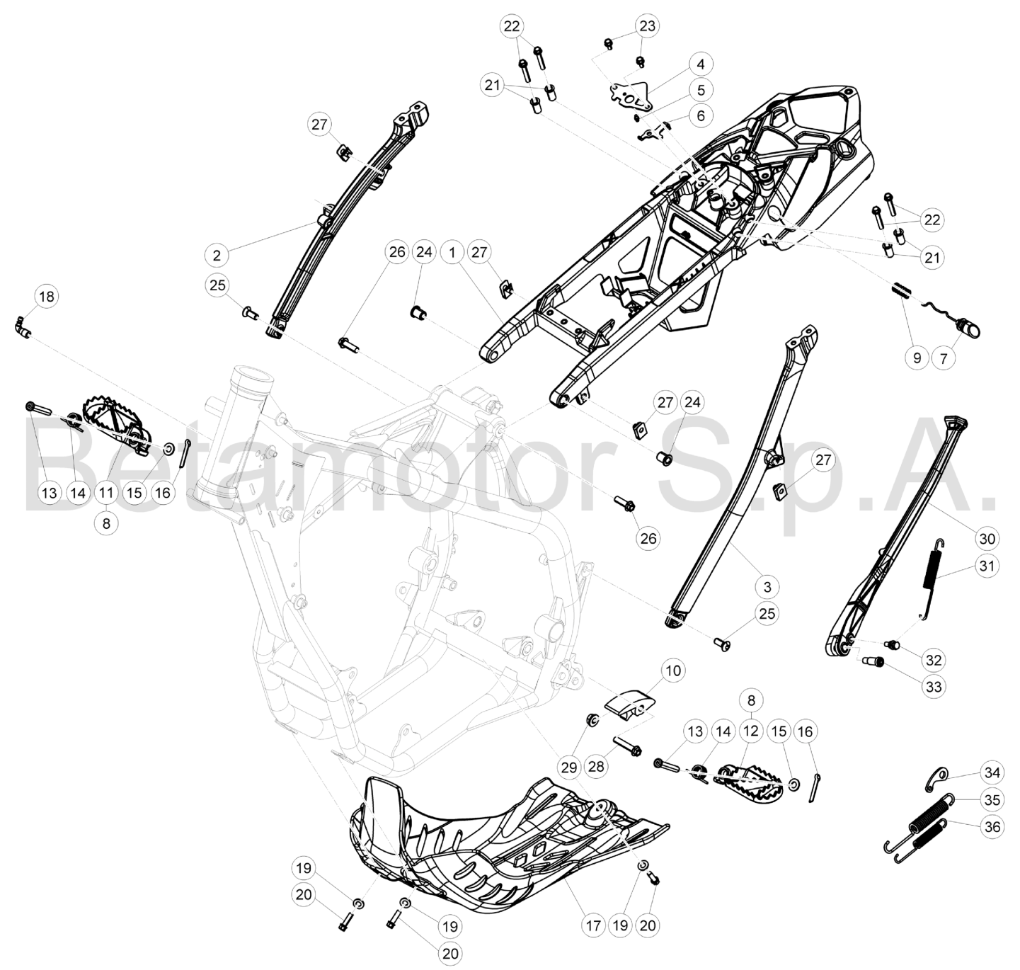 SUBFRAME FOOTRESTS