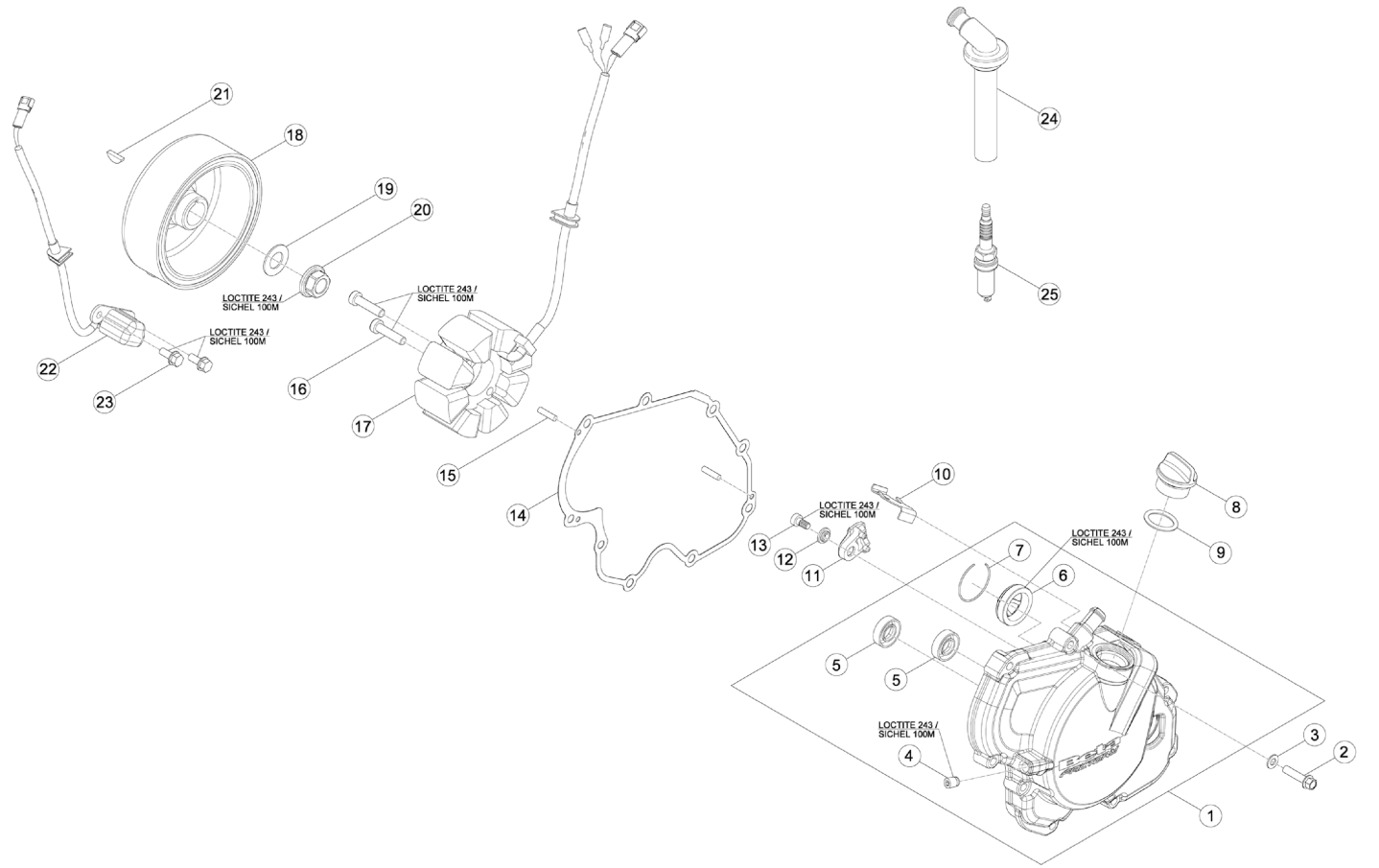 ALTERNATOR - ENGINE COVER