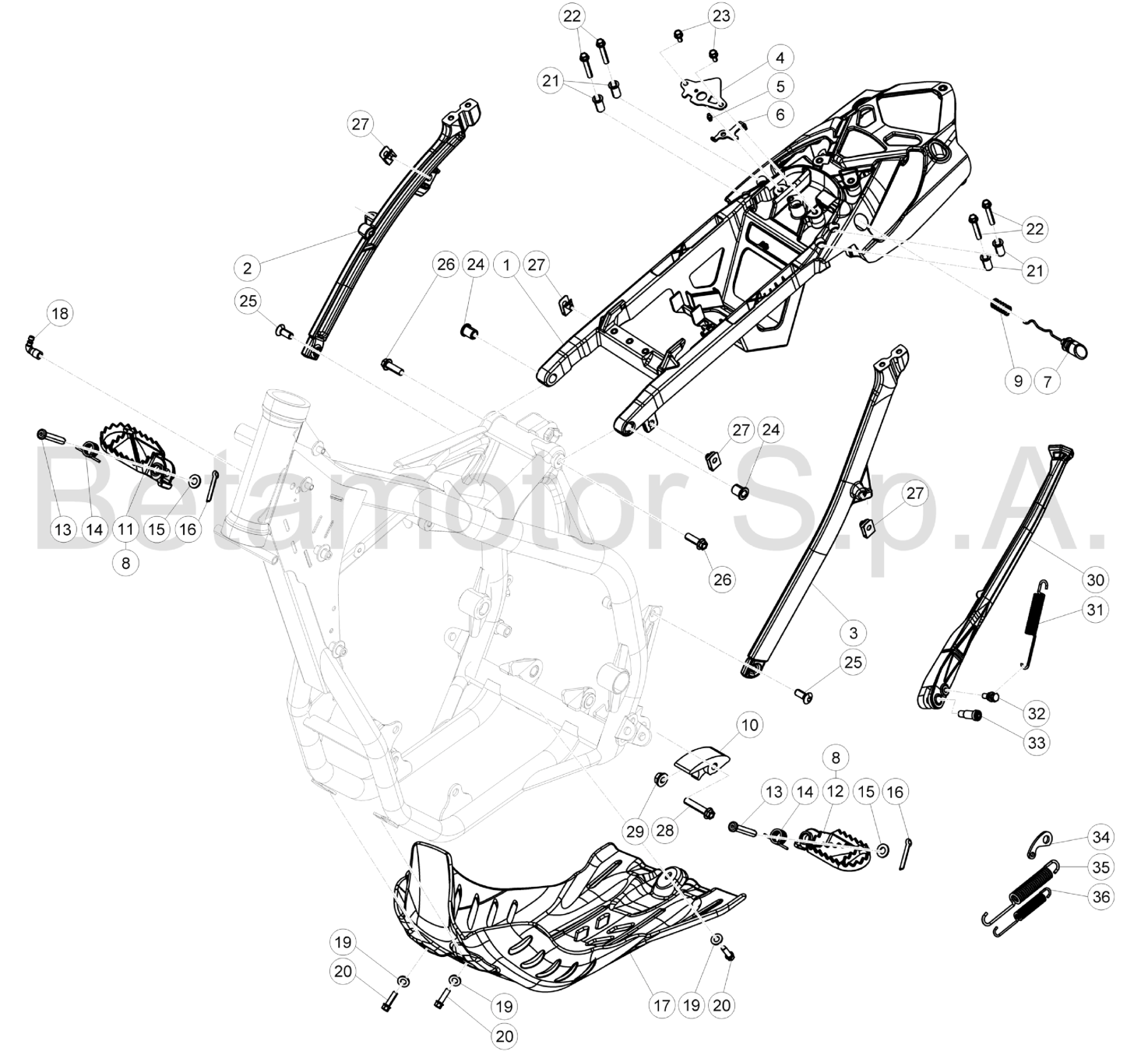 SUBFRAME FOOTRESTS