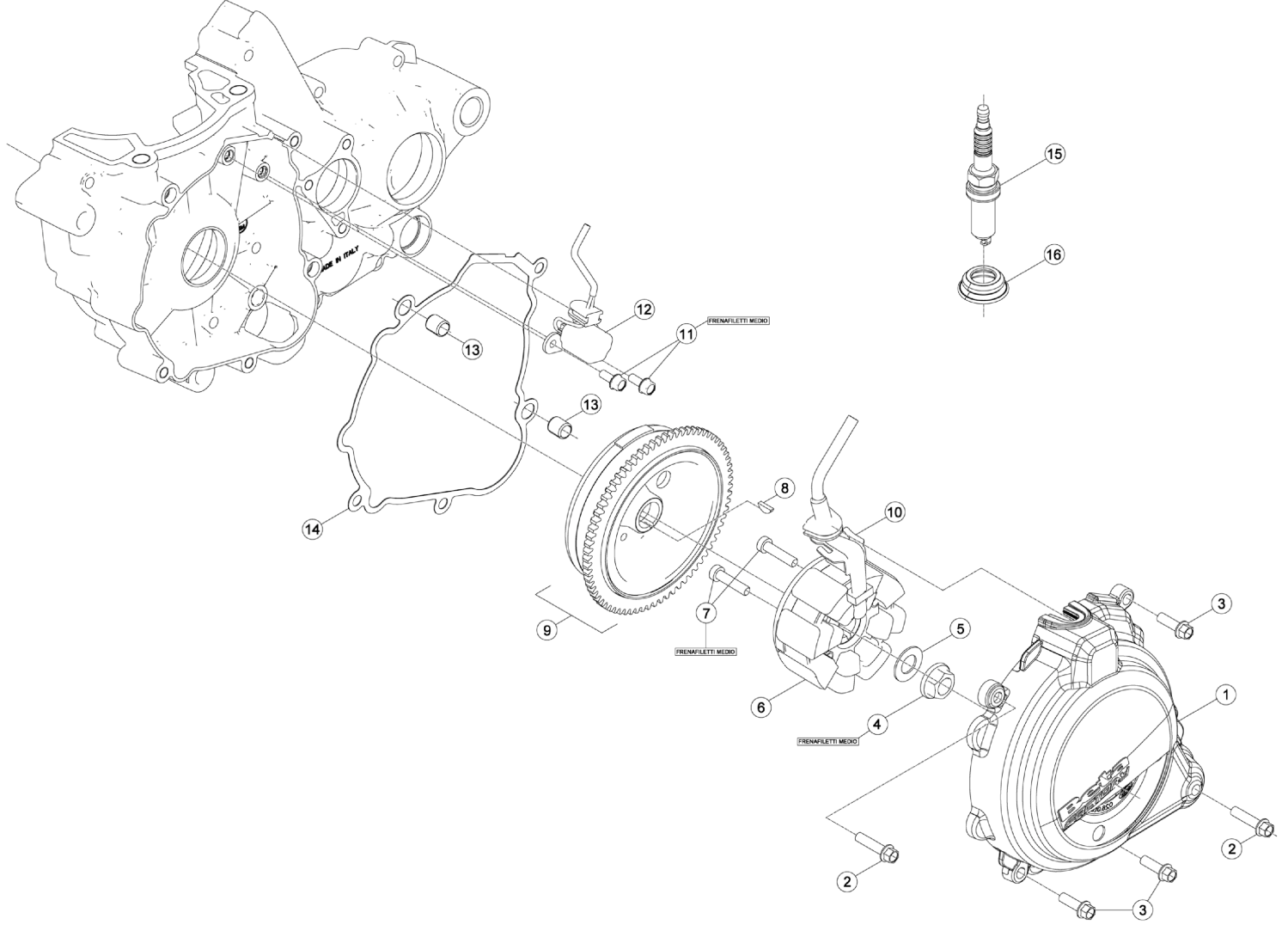 ALTERNATOR - ENGINE COVER