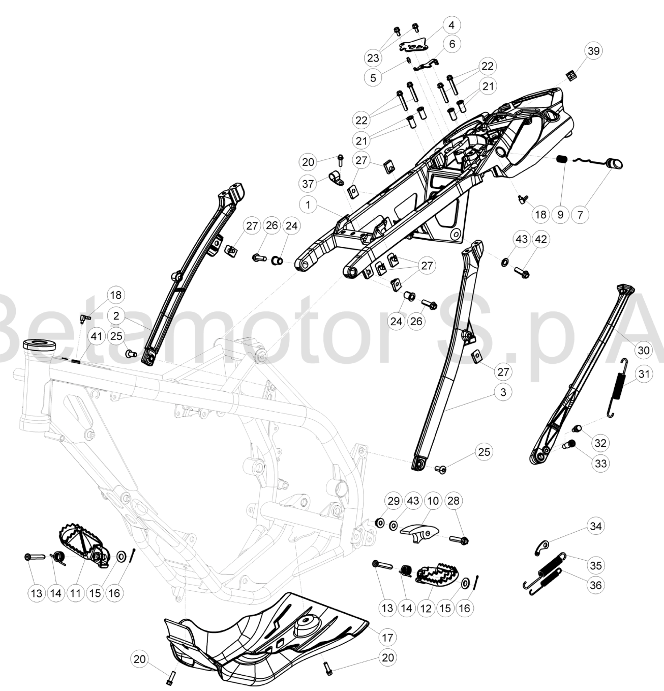 SUBFRAME FOOTRESTS