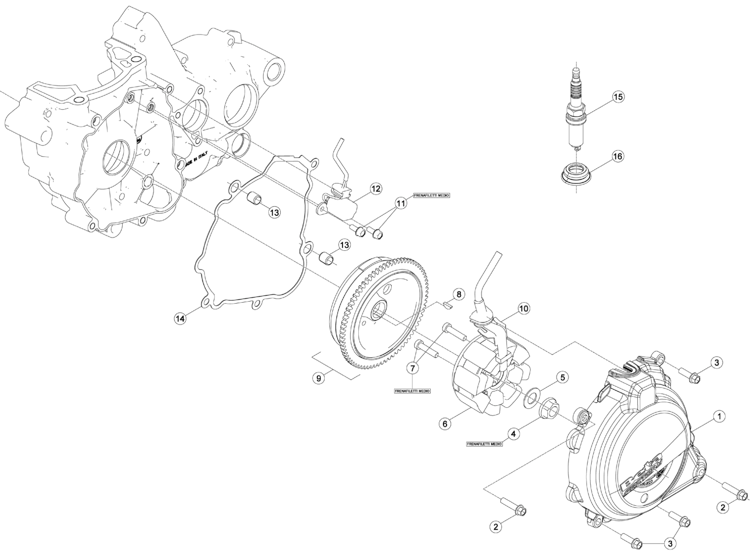 ALTERNATOR - ENGINE COVER